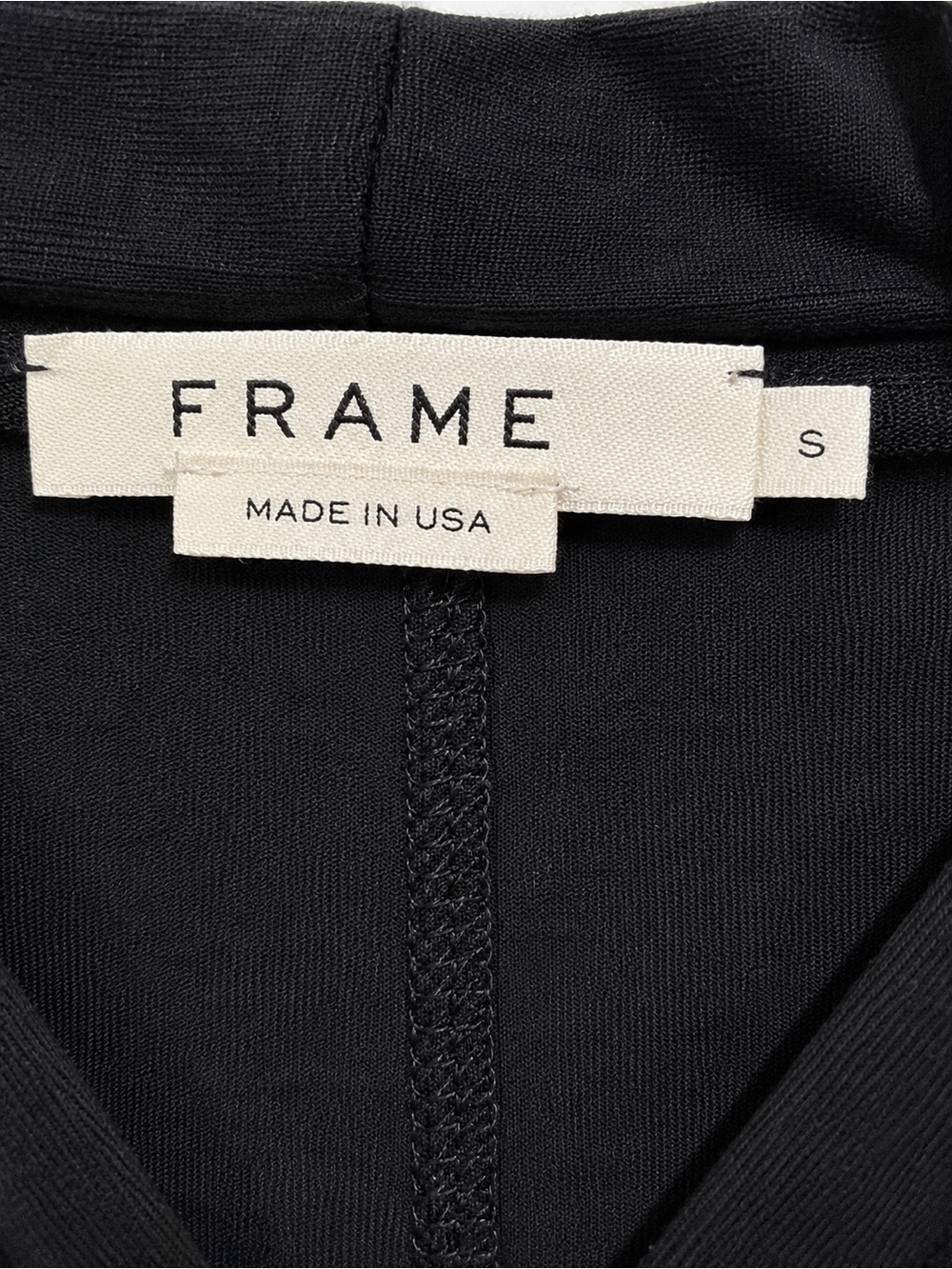 Frame Denim Black Bow Neck Top Size Small EUC - Picture 5 of 5